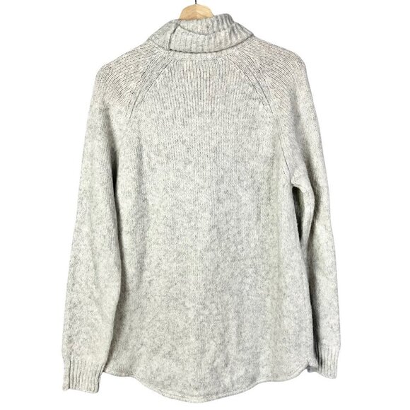 MICHAEL Michael Kors Gray Cowl Neck Alpaca Blend Scoop Hem Knit Sweater L - Picture 2 of 6